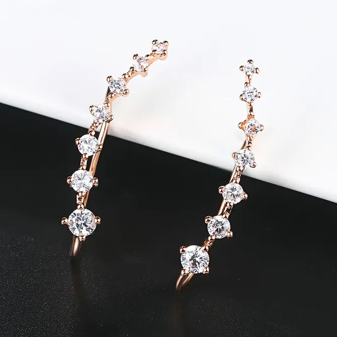 Pendientes de diamantes con siete estrellas